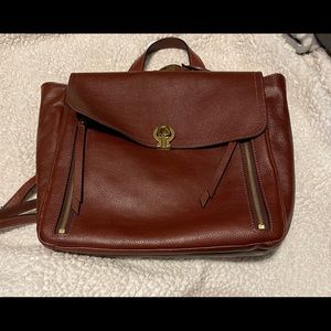 Fossil leather backpack purse